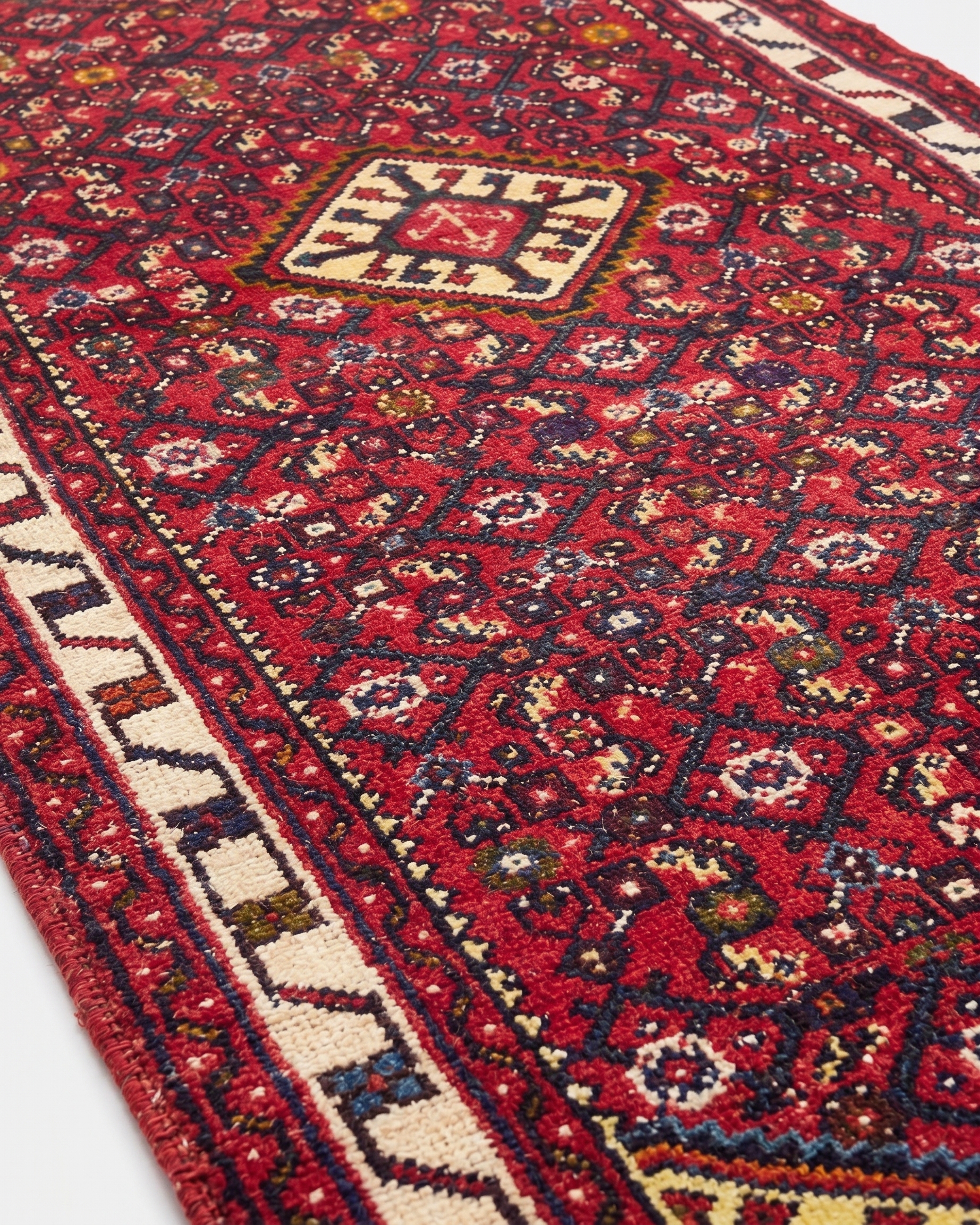 Hamedan All-Over Crimson Runner, Hamedan, Iran tribal rug, in crimson red, Wool, 79 × 201 cm (2'7" × 6'7"), Nasim Carpets Malaysia — view 3