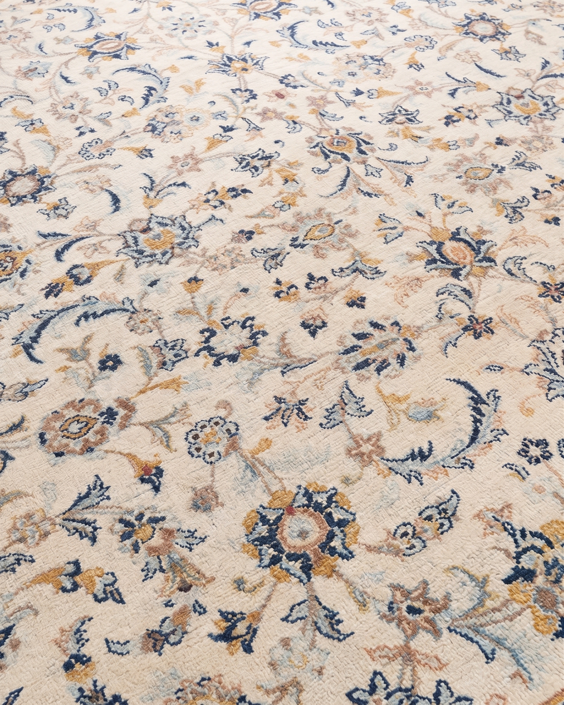 Kashan All-Over Ivory, Kashan, Iran persian rug, in antique ivory, Wool, 256 × 366 cm (8'5" × 12'0"), Nasim Carpets Malaysia — view 3