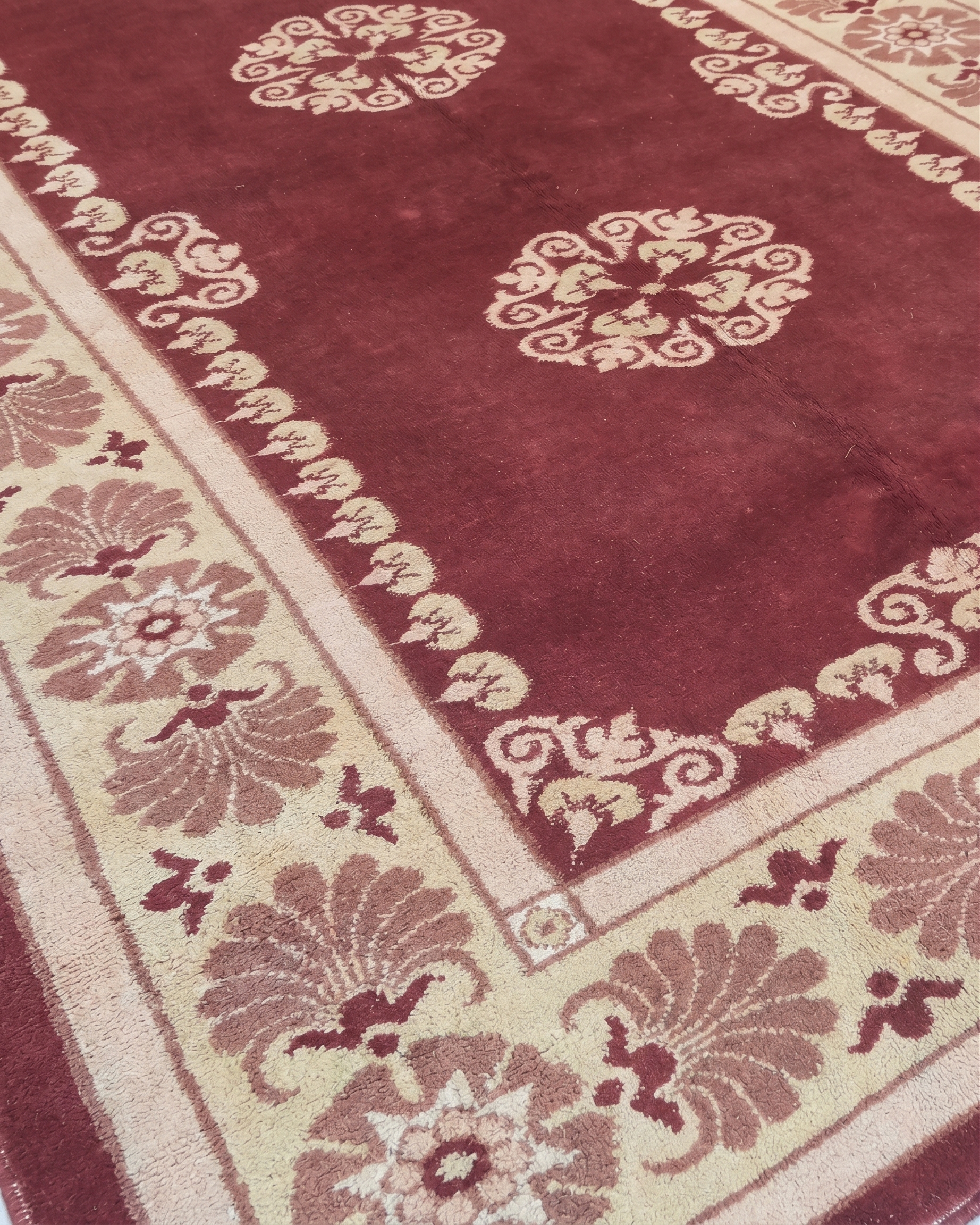 Ningxia Medallion Burgundy, Ningxia, China tribal rug, in burgundy red, Wool, 4877 × 6888 cm (160'0" × 226'0"), Nasim Carpets Malaysia — view 3