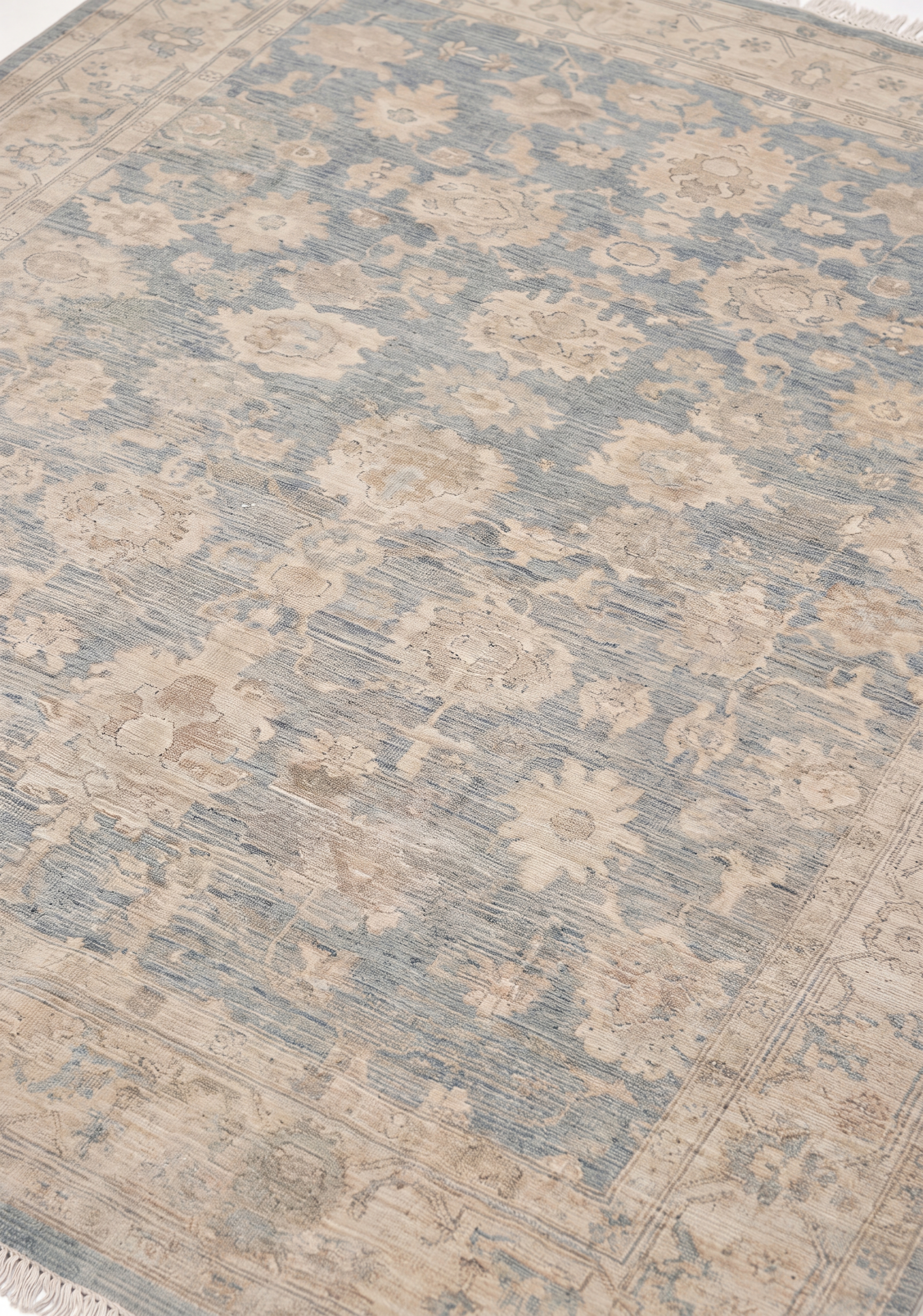 Sultanabad All-Over Muted Blue, Sultanabad (Arak), Iran persian rug, in muted steel blue, Wool, 247 × 363 cm (8'1" × 11'11"), Nasim Carpets Malaysia — view 3