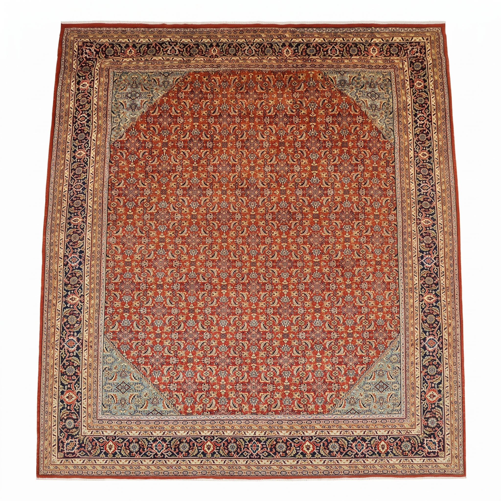 Mahi Tabriz All-Over Crimson, Tabriz, Iran persian rug, in madder crimson, Wool, 305 × 396 cm (10'0" × 13'0"), Nasim Carpets Malaysia
