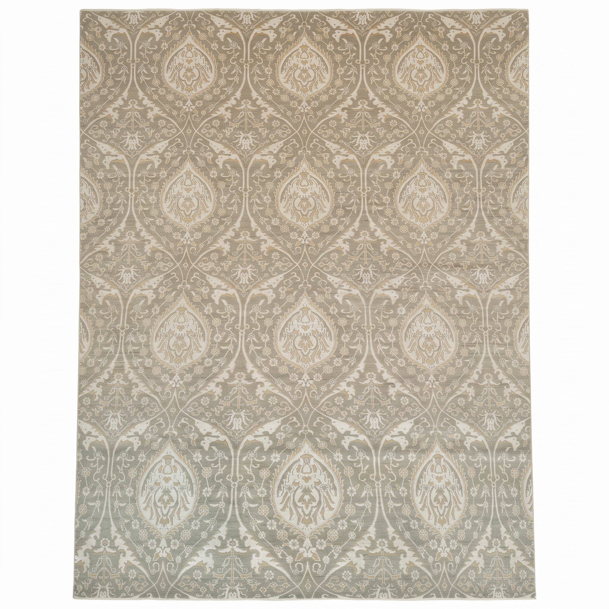 Isfahan All-Over Silver Sage, Isfahan, Iran persian rug, in silver sage, Wool, 305 × 427 cm (10'0" × 14'0"), Nasim Carpets Malaysia