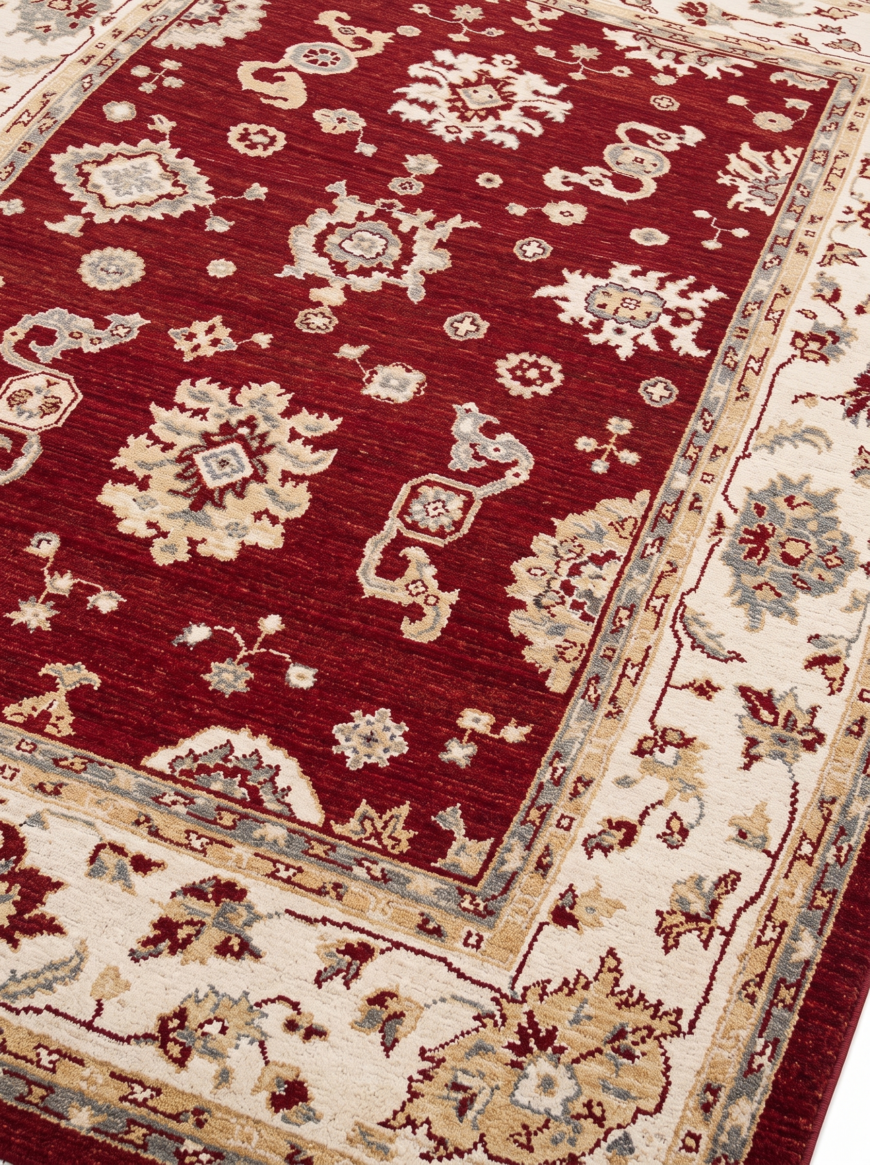 Ziegler All-Over Crimson, Sultanabad (Arak), Iran — Ziegler workshop tradition persian rug, in crimson red, Wool, 204 × 296 cm (6'8" × 9'9"), Nasim Carpets Malaysia — view 3