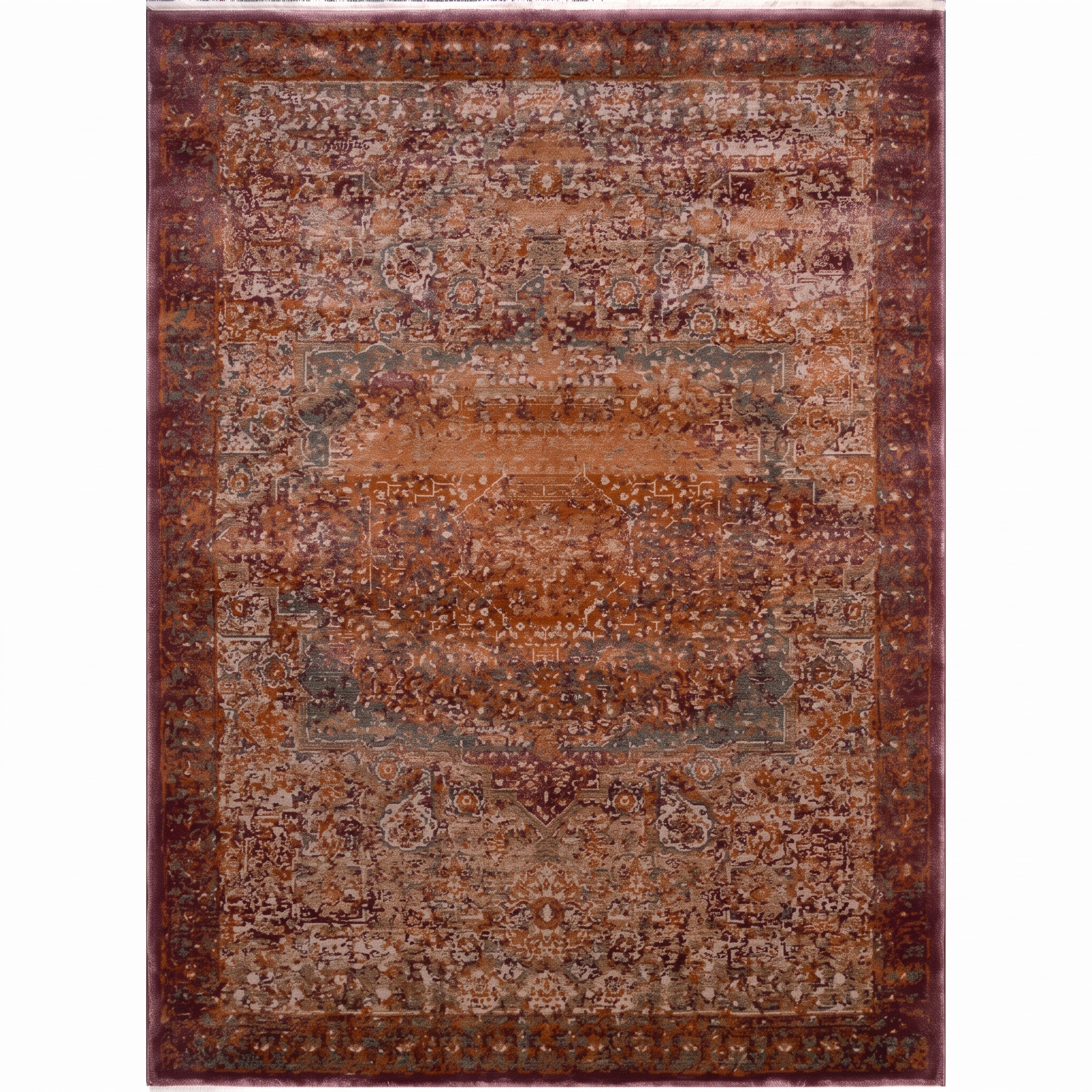 Persian Distressed All-Over Terracotta, Persian, Iran (interpretive — likely inspired by antique Khorasan or Mashad workshop traditions) modern rug, in terracotta rust, Wool, 162 × 241 cm (5'4" × 7'11"), Nasim Carpets Malaysia