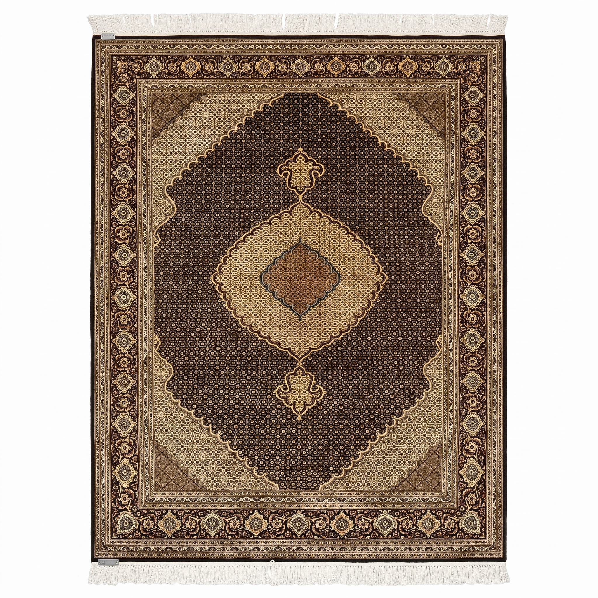 Tabriz Mahi Medallion Midnight Blue, Tabriz, Iran persian rug, in midnight blue, Wool, 201 × 305 cm (6'7" × 10'0"), Nasim Carpets Malaysia