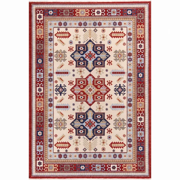 Kazak Medallion Ivory, Kazak, Caucasus (Azerbaijan/Armenia border region) tribal rug, in ivory, Wool, 84 × 142 cm (2'9" × 4'8"), Nasim Carpets Malaysia
