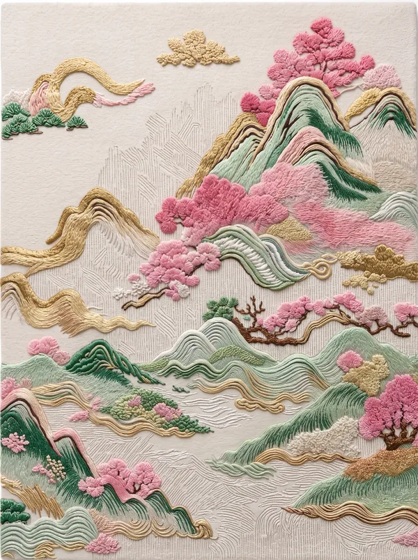 Yama, Nasim Custom Studio bespoke rug, NZ Wool & Bamboo Silk, 91 × 152 cm (3'0" × 5'0"), Nasim Carpets Malaysia