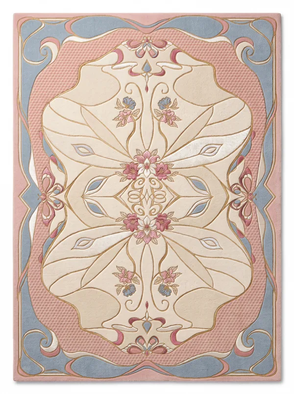 Belle, Nasim Custom Studio bespoke rug, NZ Wool & Bamboo Silk, 91 × 152 cm (3'0" × 5'0"), Nasim Carpets Malaysia