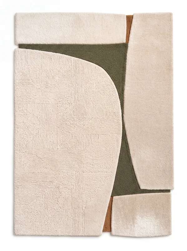 Cleave, Nasim Custom Studio bespoke rug, NZ Wool & Bamboo Silk, 91 × 152 cm (3'0" × 5'0"), Nasim Carpets Malaysia