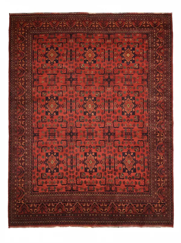 Khal Mohammadi All-Over Madder Red, Kunduz / Faryab Region, Northern Afghanistan tribal rug, in red, Wool, 201 × 305 cm (6'7" × 10'0"), Nasim Carpets Malaysia