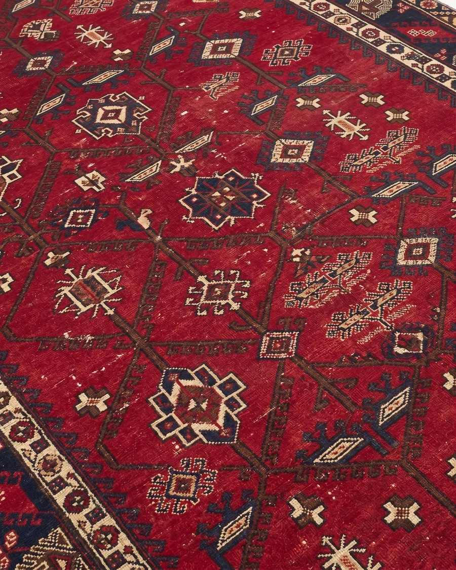 Caucasian Tribal All-Over Crimson, Shirvan, Azerbaijan (Caucasus) tribal rug, in crimson red, Wool, 213 × 305 cm (7'0" × 10'0"), Nasim Carpets Malaysia — view 3