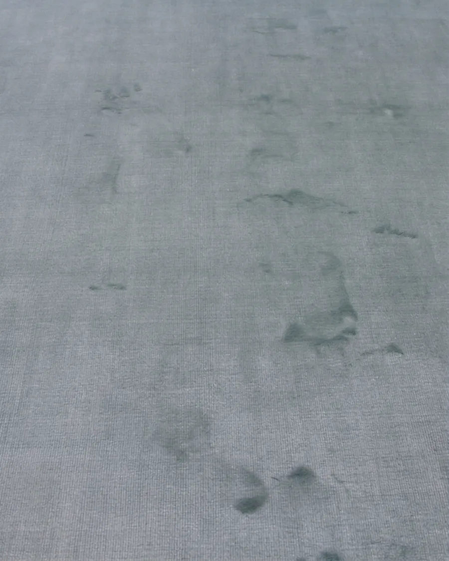 Contemporary Solid Slate Blue, India (contemporary export production) modern rug, in slate blue, Bamboo Silk, 213 × 305 cm (7'0" × 10'0"), Nasim Carpets Malaysia — view 3