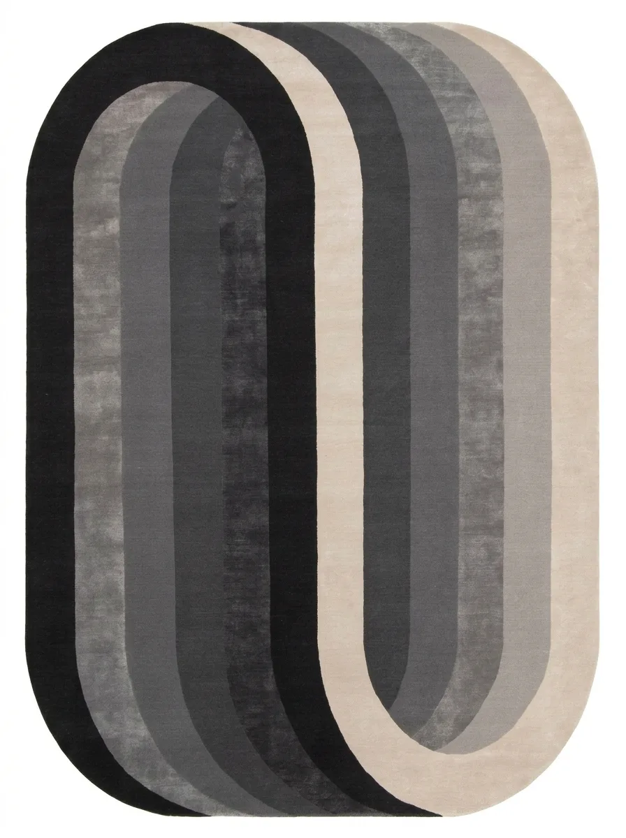 Arcade, Nasim Custom Studio bespoke rug, NZ Wool & Bamboo Silk, 91 × 152 cm (3'0" × 5'0"), Nasim Carpets Malaysia — view 1