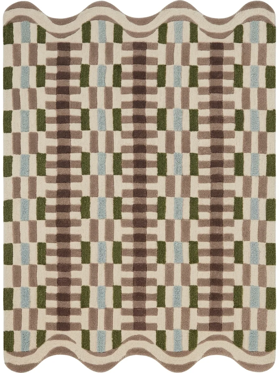 Basketweave, Nasim Custom Studio bespoke rug, NZ Wool & Bamboo Silk, 91 × 152 cm (3'0" × 5'0"), Nasim Carpets Malaysia — view 1