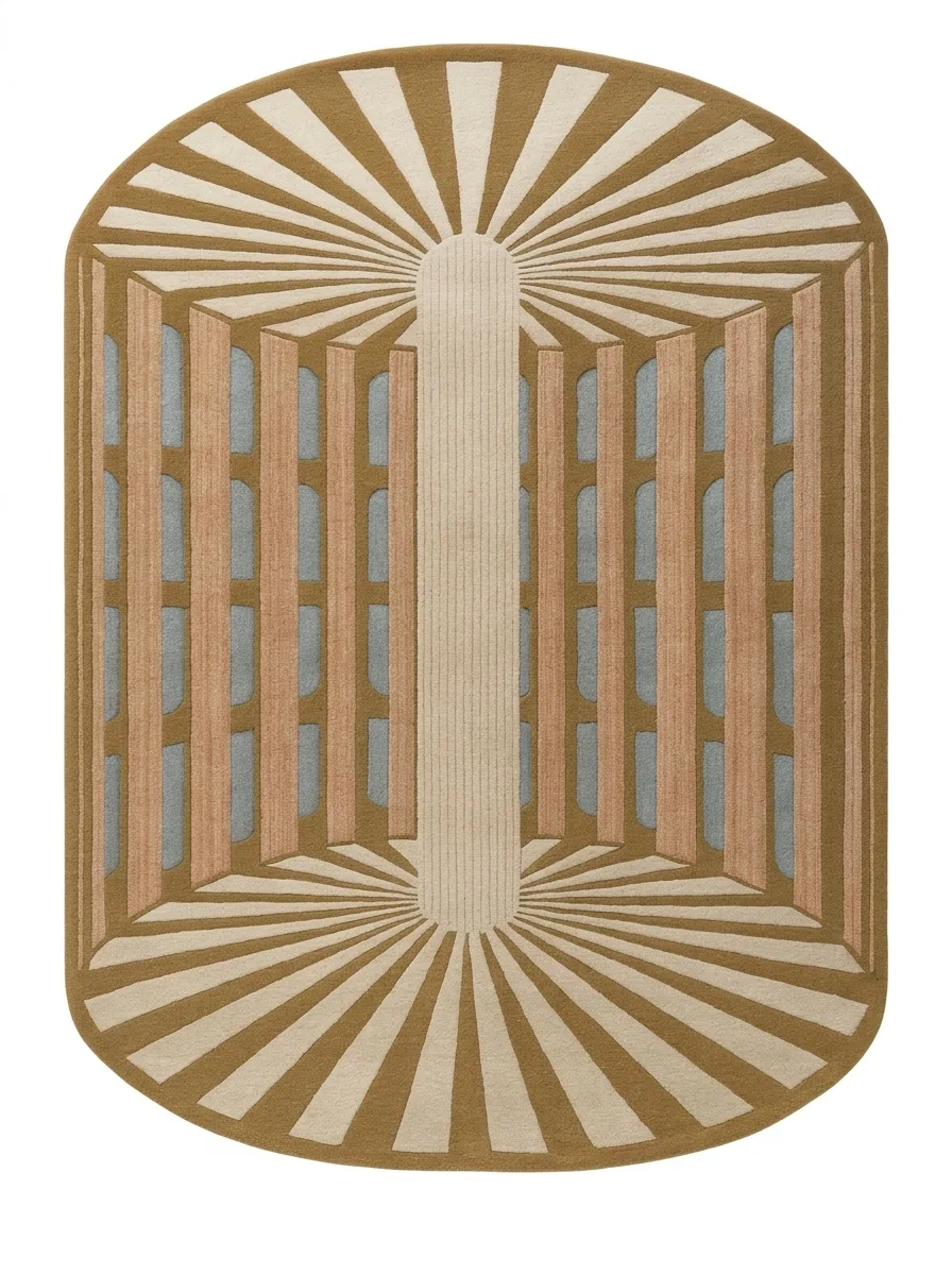 Chrysler, Nasim Custom Studio bespoke rug, NZ Wool & Bamboo Silk, 91 × 152 cm (3'0" × 5'0"), Nasim Carpets Malaysia — view 1