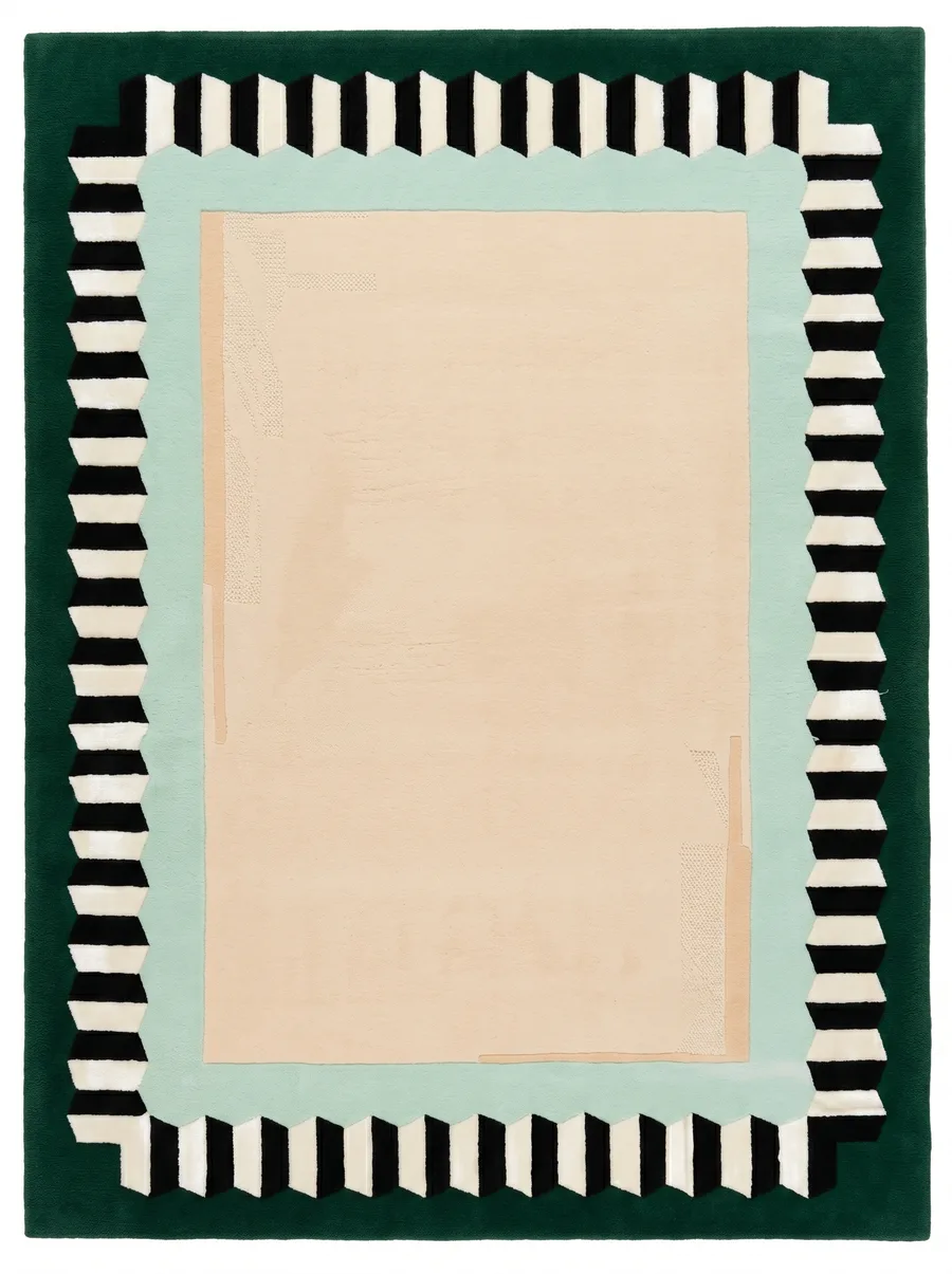 Marquee, Nasim Custom Studio bespoke rug, NZ Wool & Bamboo Silk, 91 × 152 cm (3'0" × 5'0"), Nasim Carpets Malaysia — view 1