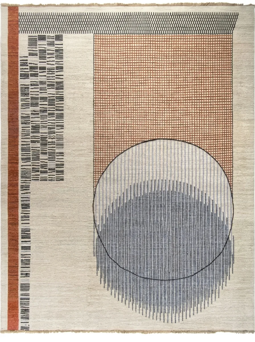 Meridian, Nasim Custom Studio bespoke rug, NZ Wool & Bamboo Silk, 91 × 152 cm (3'0" × 5'0"), Nasim Carpets Malaysia — view 1