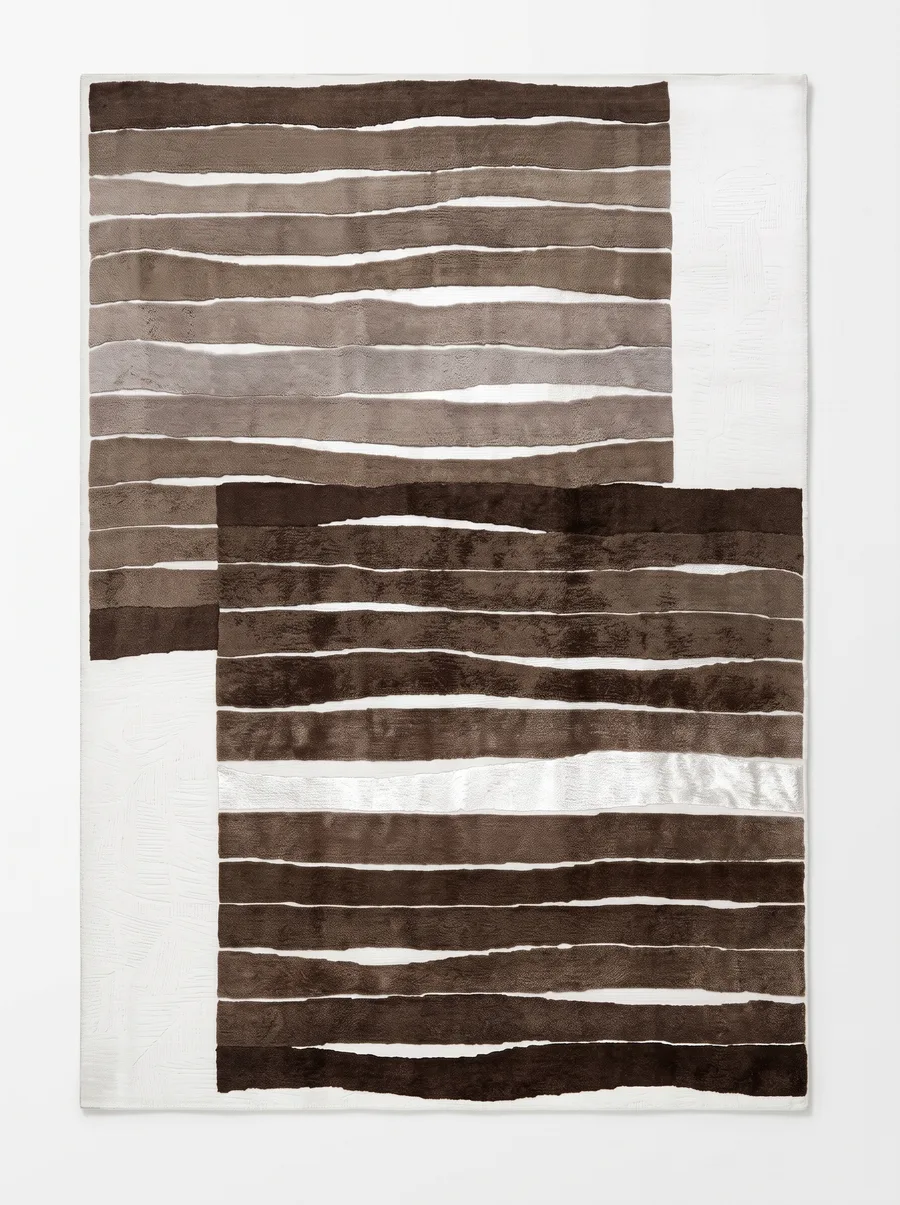 Tidal Shift, Nasim Custom Studio bespoke rug, NZ Wool & Bamboo Silk, 91 × 152 cm (3'0" × 5'0"), Nasim Carpets Malaysia — view 1