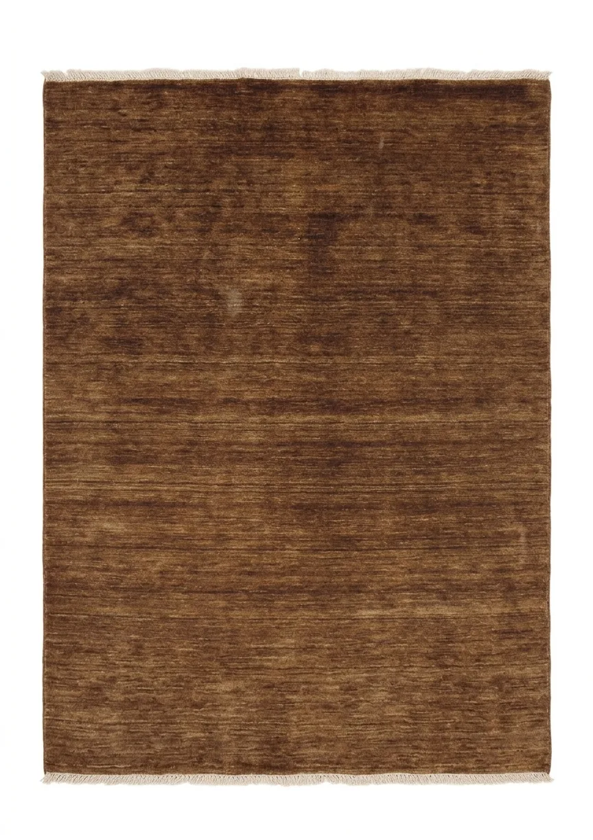 Gabbeh Solid Brown, Fars Province, Iran modern rug, in chocolate brown, Wool, 244 × 305 cm (8'0" × 10'0"), Nasim Carpets Malaysia — view 1