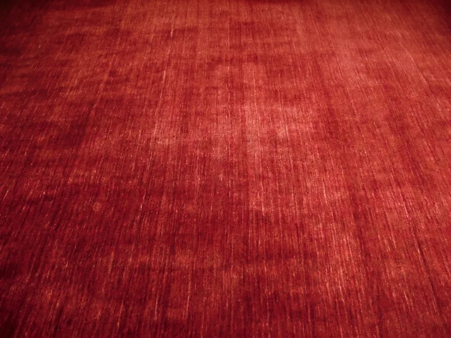 Indian Plain Crimson, Bhadohi, India modern rug, in crimson red, Wool, 244 × 305 cm (8'0" × 10'0"), Nasim Carpets Malaysia — view 3