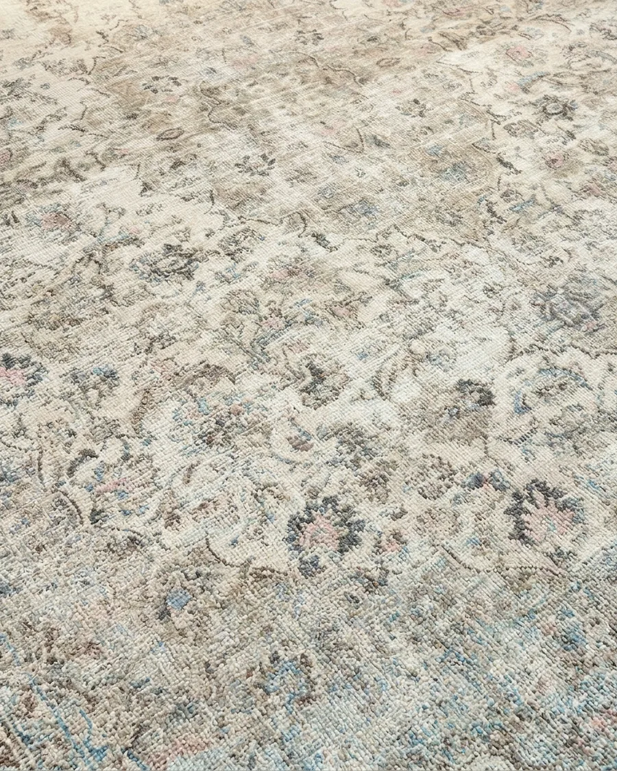 Kerman Mina Khani Faded Ivory, Kerman persian rug, in beige, Wool, 213 × 304 cm (7'0" × 10'0"), Nasim Carpets Malaysia — view 3