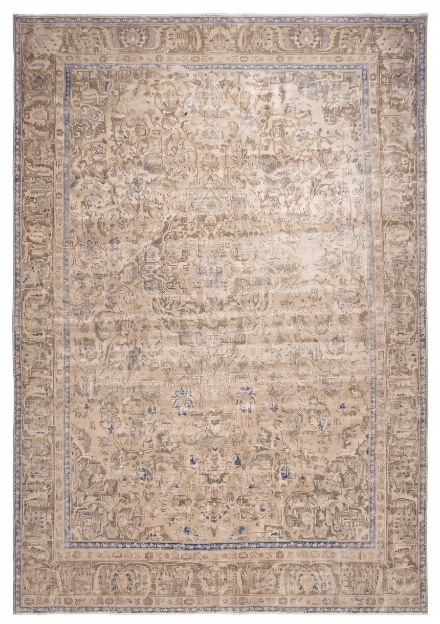 Khorasan All-Over Sandy Ivory, Khorasan, Iran persian rug, in sandy ivory, Wool, 295 × 361 cm (9'8" × 11'10"), Nasim Carpets Malaysia — view 1