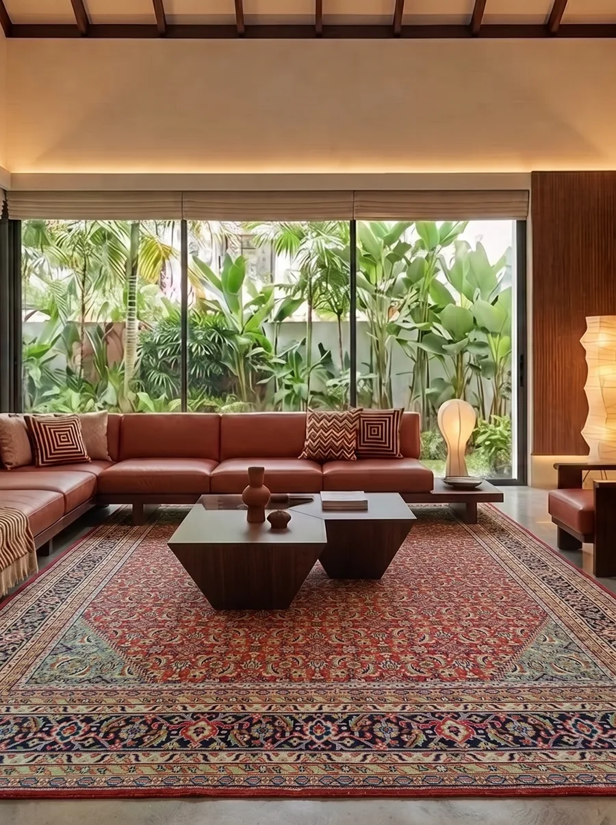 Mahi Tabriz All-Over Crimson, Tabriz, Iran persian rug, in madder crimson, Wool, 305 × 396 cm (10'0" × 13'0"), Nasim Carpets Malaysia — view 2