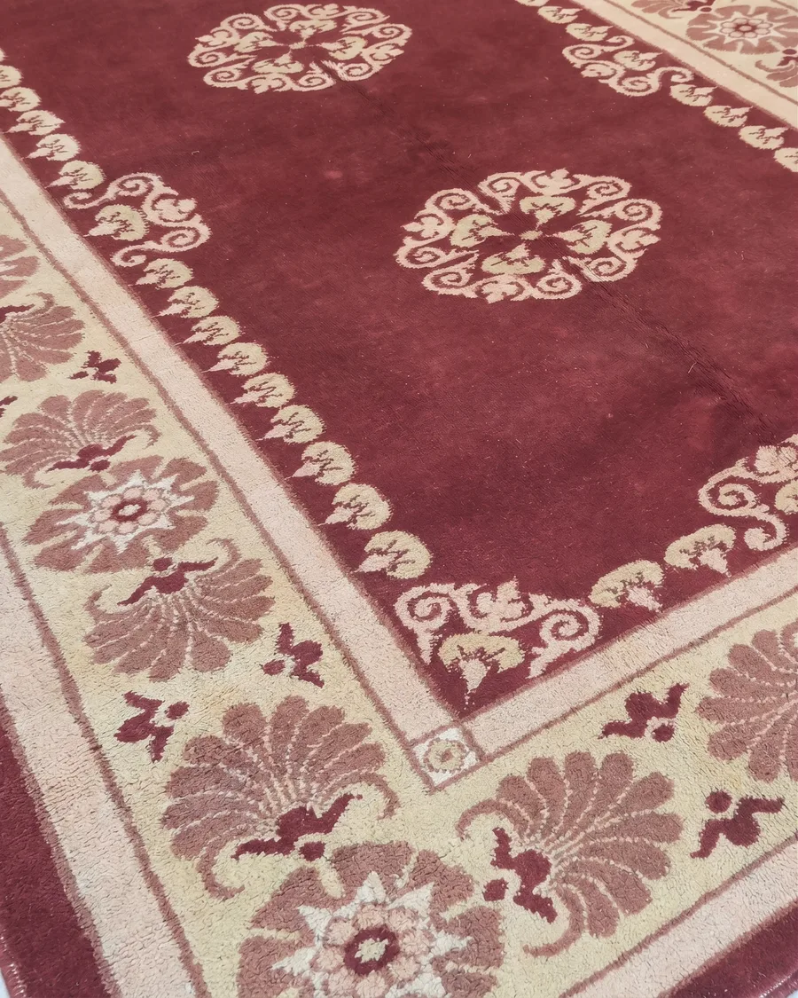 Ningxia Medallion Burgundy, Ningxia, China tribal rug, in burgundy red, Wool, 4877 × 6888 cm (160'0" × 226'0"), Nasim Carpets Malaysia — view 3