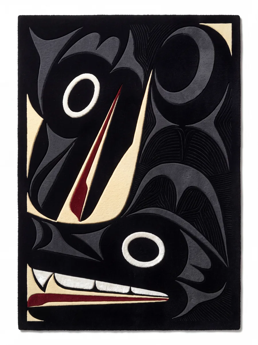 Haida Ascent, Nasim Custom Studio bespoke rug, NZ Wool & Bamboo Silk, 91 × 152 cm (3'0" × 5'0"), Nasim Carpets Malaysia — view 1