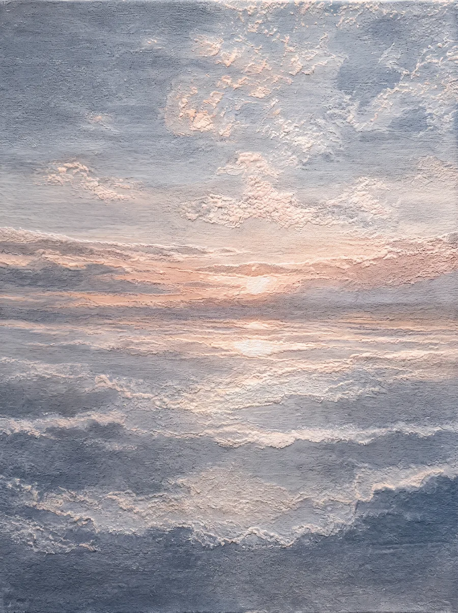 Aerial Expanse, Nasim Custom Studio bespoke rug, NZ Wool & Bamboo Silk, 91 × 152 cm (3'0" × 5'0"), Nasim Carpets Malaysia — view 1