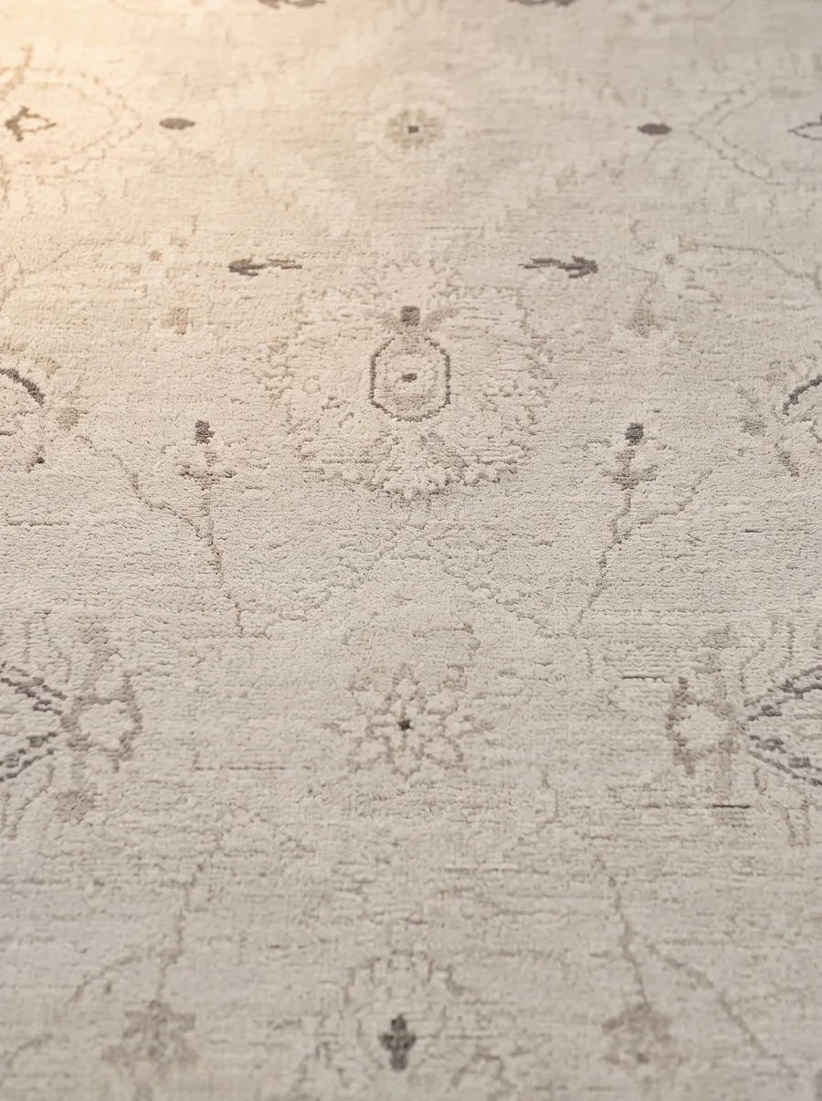 Chobi Ziegler All-Over Ivory, Peshawar, Pakistan (Chobi/Ziegler tradition) persian rug, in antique ivory, Wool, 183 × 274 cm (6'0" × 9'0"), Nasim Carpets Malaysia — view 3