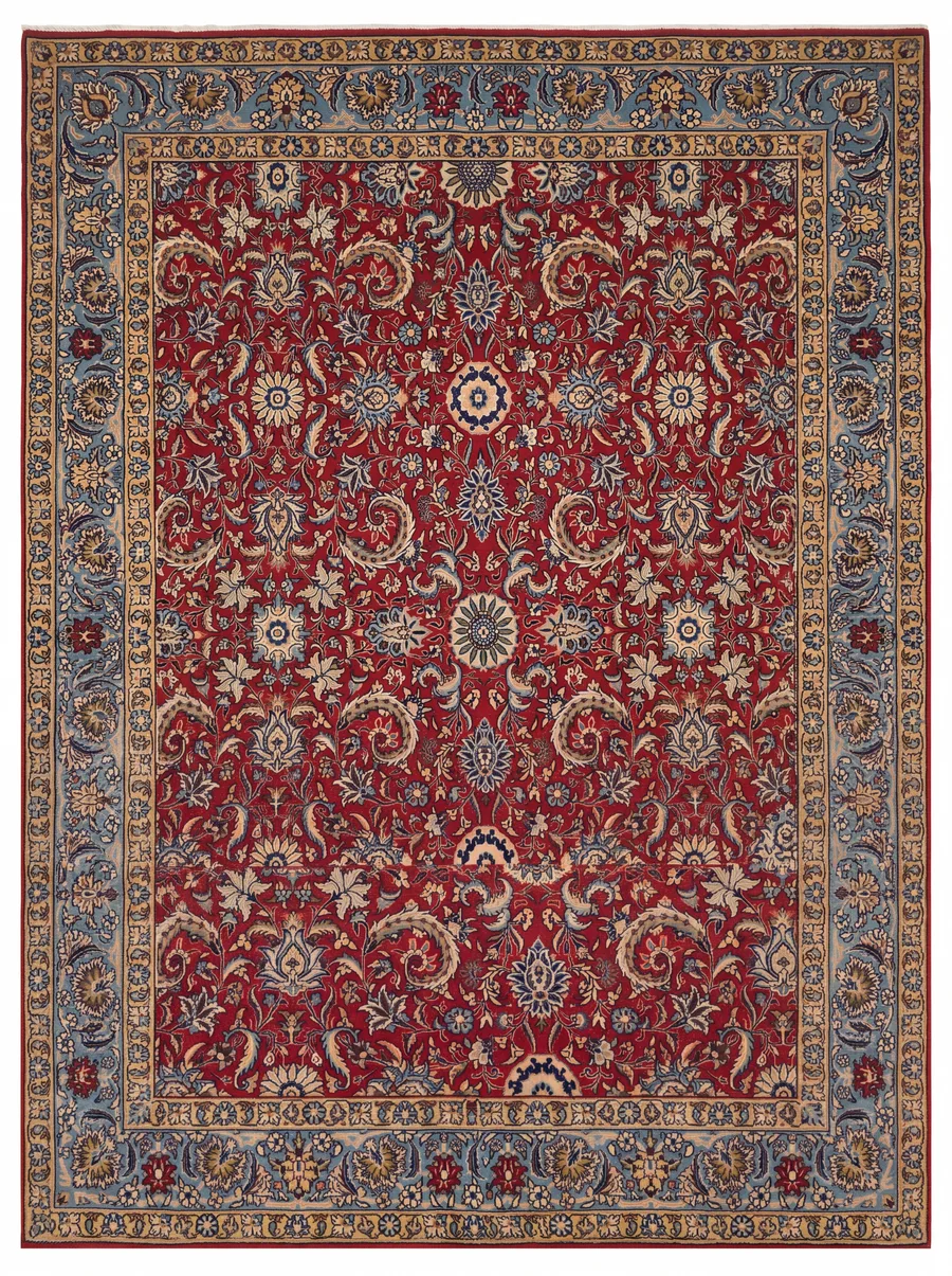 Kashan All-Over Crimson, Kashan, Isfahan Province, Iran persian rug, in ash, Wool, 203 × 310 cm (6'8" × 10'2"), Nasim Carpets Malaysia — view 1