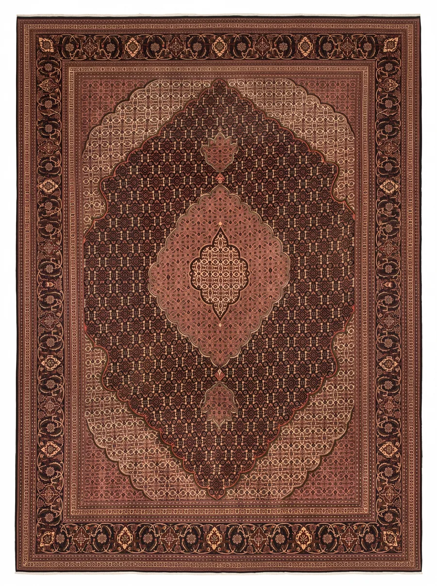 Tabriz Mahi Midnight Navy, Tabriz, Iran persian rug, in navy, Wool, 213 × 305 cm (7'0" × 10'0"), Nasim Carpets Malaysia — view 1