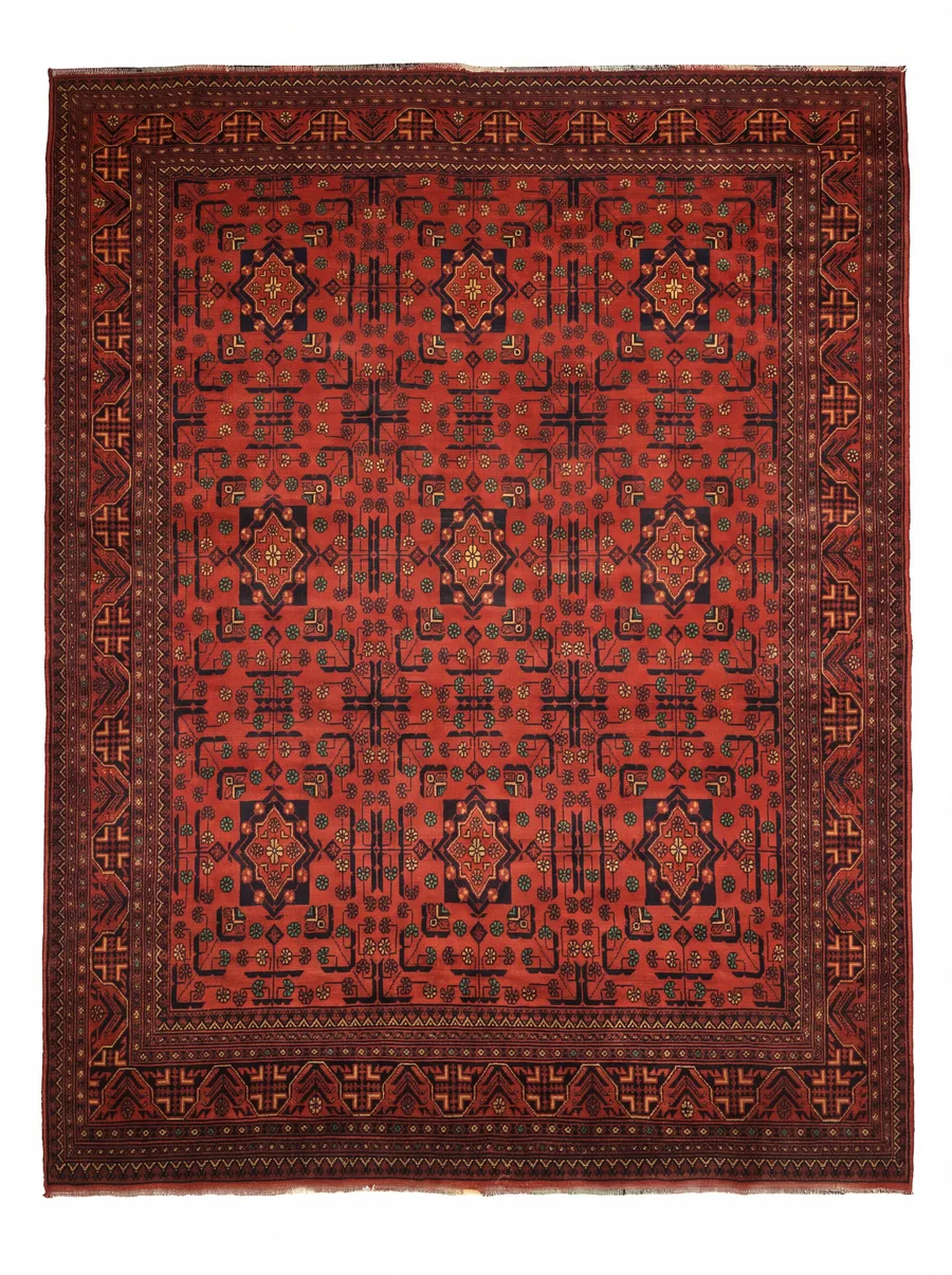 Khal Mohammadi All-Over Madder Red, Kunduz / Faryab Region, Northern Afghanistan tribal rug, in red, Wool, 201 × 305 cm (6'7" × 10'0"), Nasim Carpets Malaysia — view 1