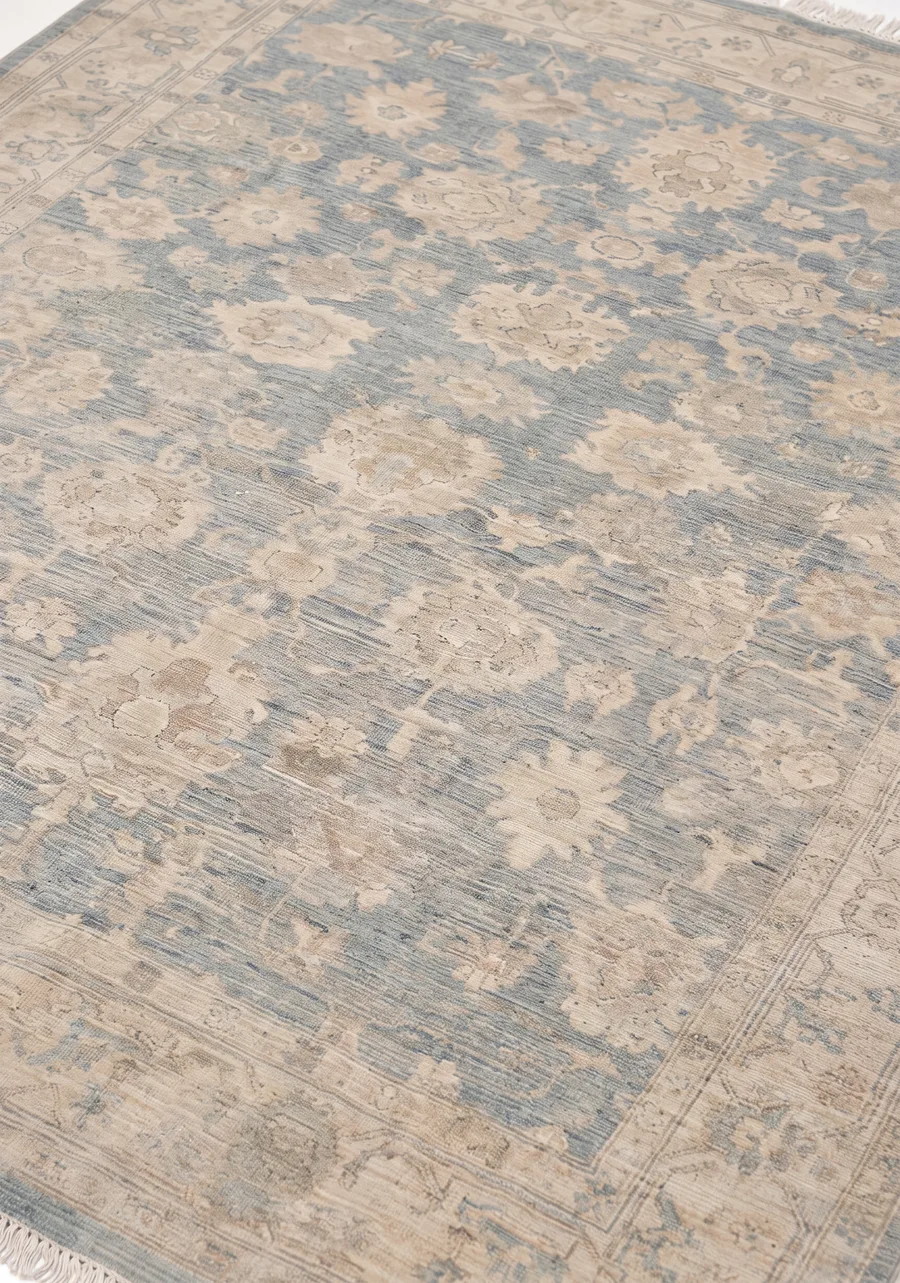 Sultanabad All-Over Muted Blue, Sultanabad (Arak), Iran persian rug, in muted steel blue, Wool, 269 × 358 cm (8'10" × 11'9"), Nasim Carpets Malaysia — view 3