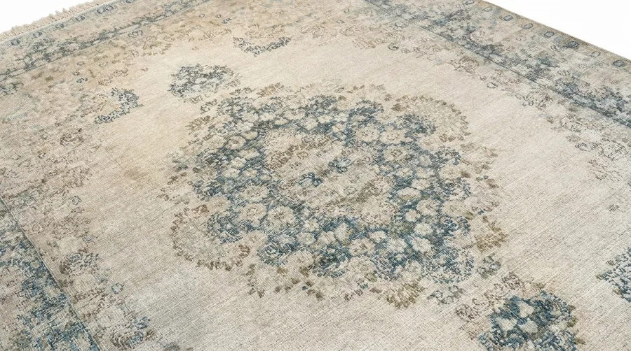 Tabriz Floral Medallion Ivory, Tabriz persian rug, in ivory, Wool, 292 × 376 cm (9'7" × 12'4"), Nasim Carpets Malaysia — view 3