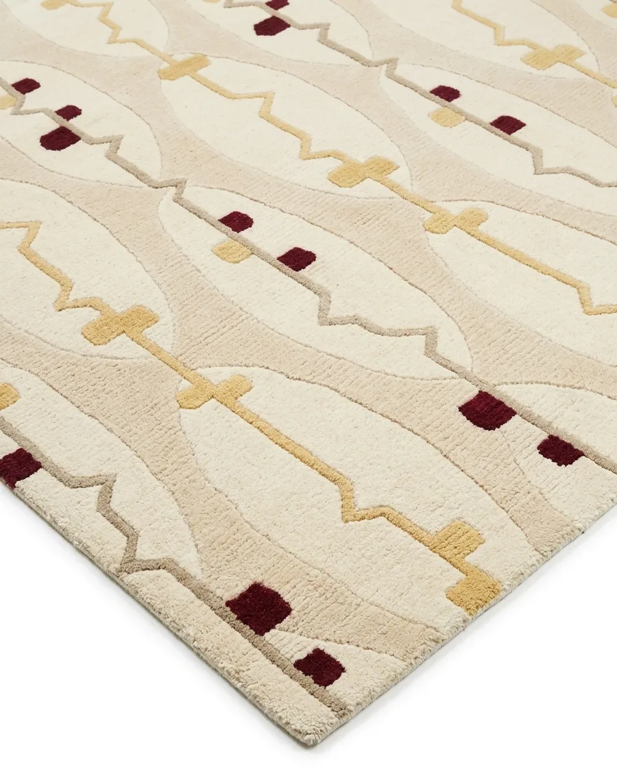 Tibetan Modernist Stripe Ivory, Nepal modern rug, in ivory, Wool, 91 × 152 cm (3'0" × 5'0"), Nasim Carpets Malaysia — view 3