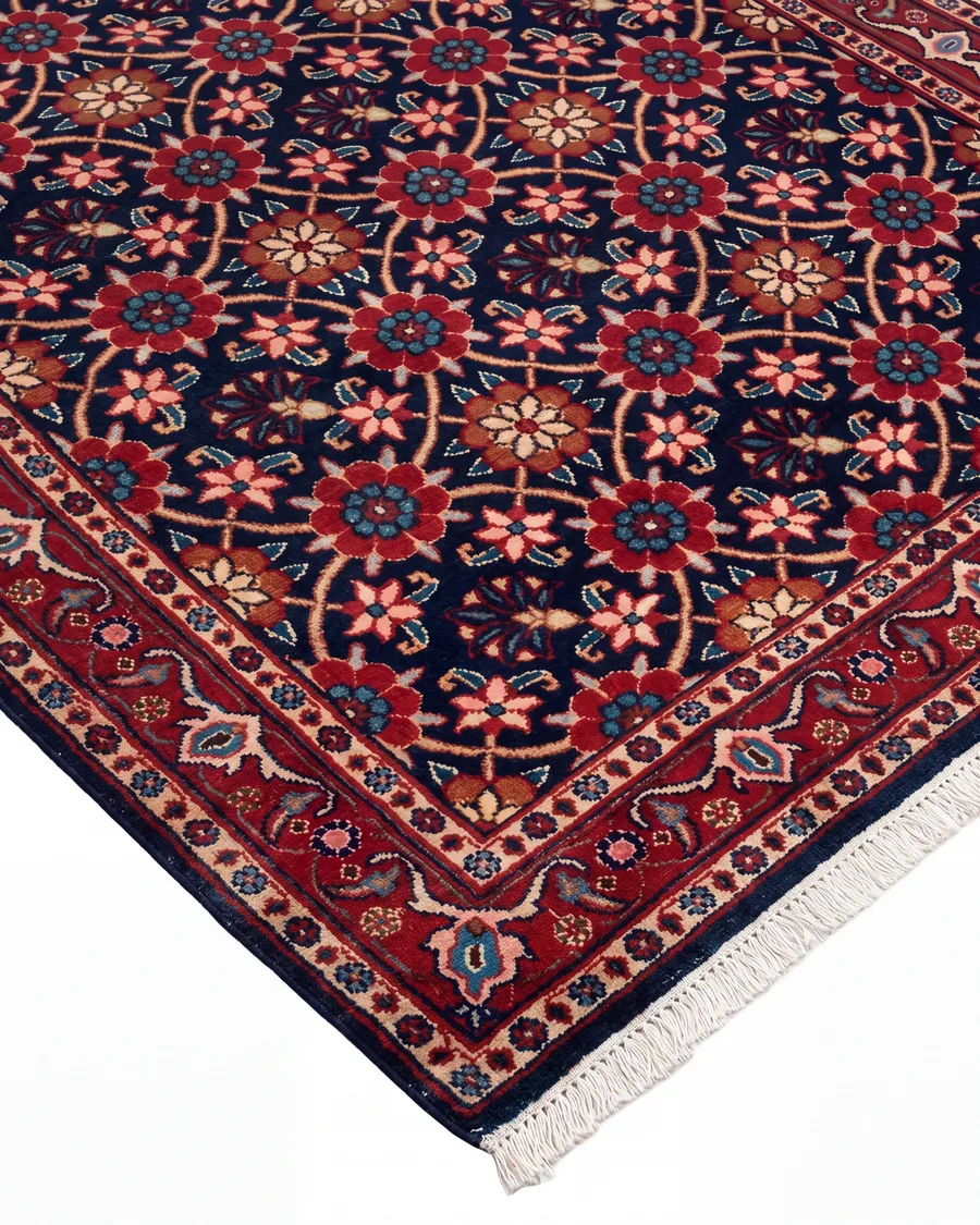 Varamin All-Over Herati Navy, Varamin, Iran tribal rug, in midnight navy, Wool, 91 × 152 cm (3'0" × 5'0"), Nasim Carpets Malaysia — view 3